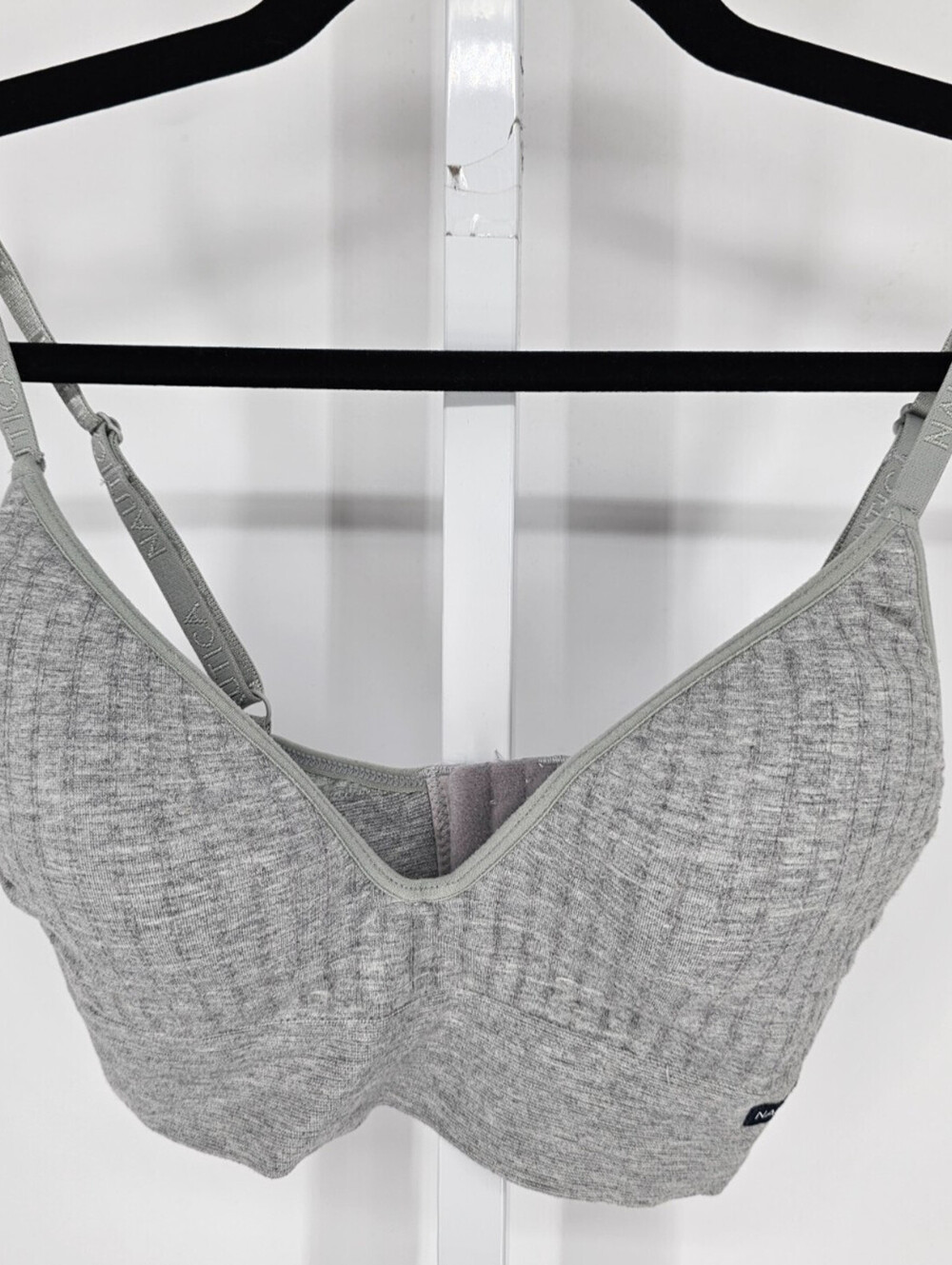 Nautica Intimates Womens Sz 34C Lightly Padded T Shirt Bra Wireless Gray